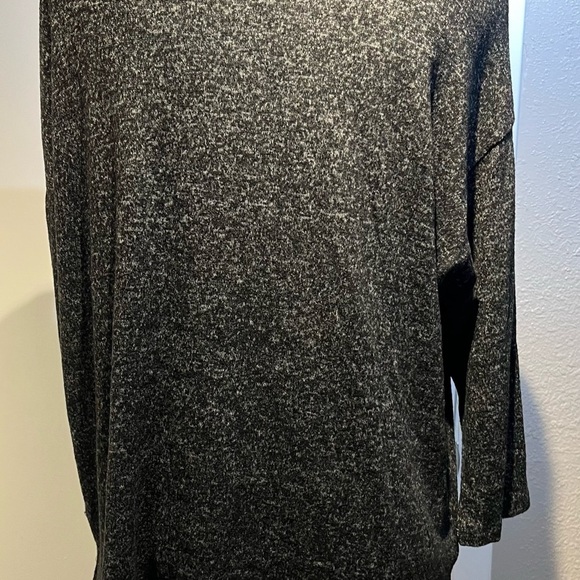 Jess and Jane blouse w pocket  grey heathered fabric NWT dressy top - Picture 7 of 13